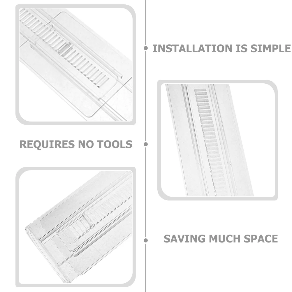 

2Pcs Transparent Drawer Dividers Adjustable Partition Plates for Kitchen Bedroom Bathroom Storage Organizer Closet