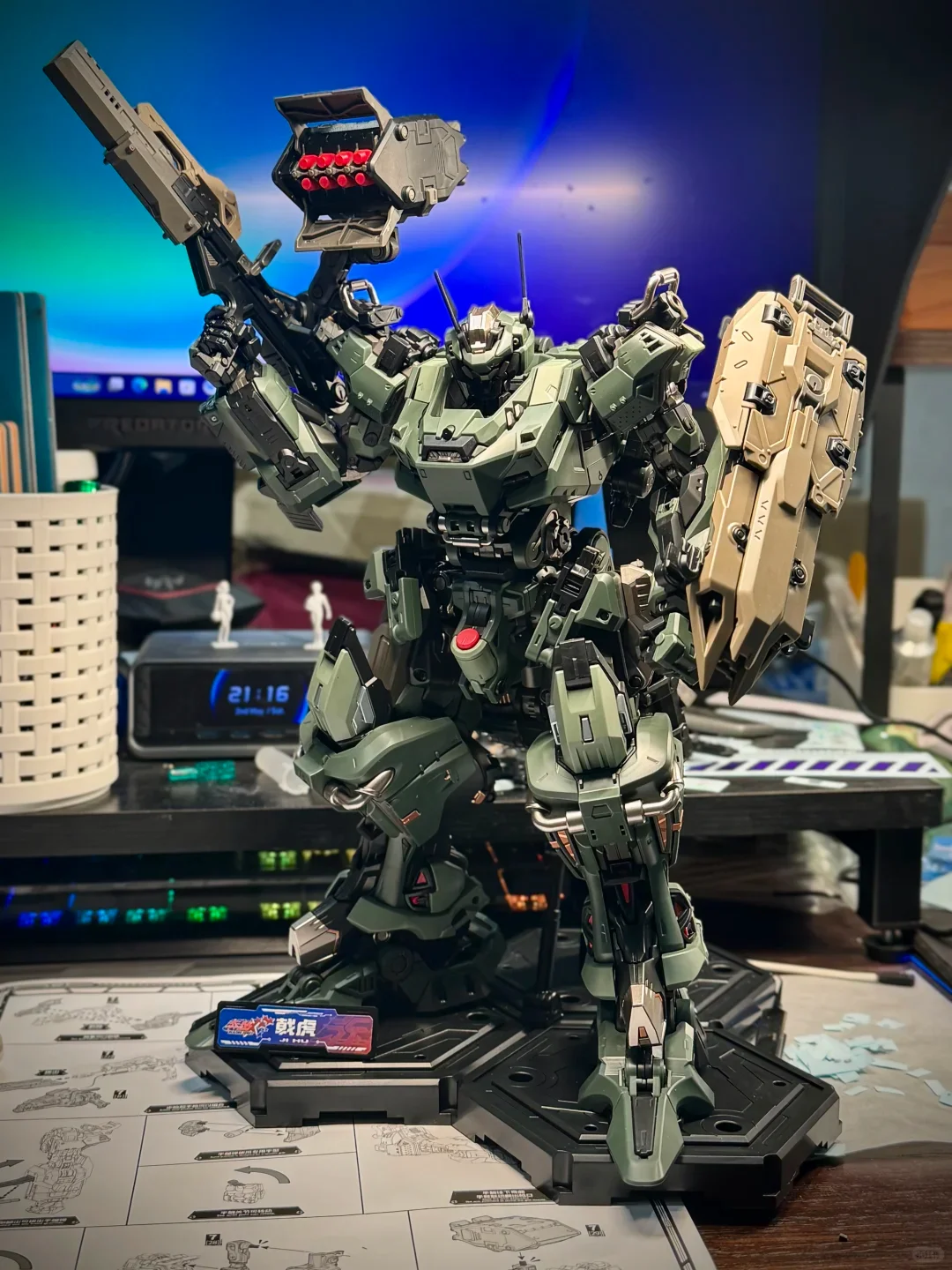 Mobius Model Scorching Five Stars Ji Hu Alloy Skeleton Mecha Assembly Model Kit Gift for Boys Hobbyists