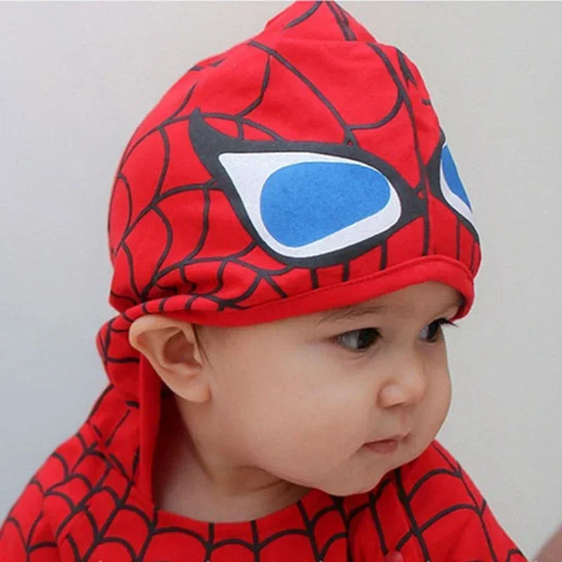 Summer Spring Newborn Baby Boy Girl Rompers Infant Cartoon Spiderman Print Kids Jumpsuit Clothes Cotton Hoodies Top Outfits 0-2T