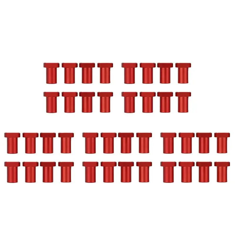 ABVG-Bench Dogs, 40 Pack Aluminum Alloy Bench Dogs Woodworking Clamp MFT Table Stop For 3/4 Inch Dog Hole Red