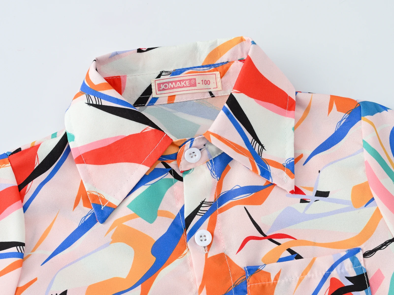 New summer girls and children casual sweet and lovely multicolor printing fashion short-sleeved baby thin Korean lapel shirt.