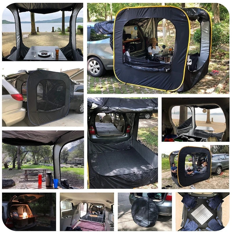 Imagem -06 - Traseira do Carro Tenda Estendida Pop up Automático 46 Pessoa Auto Driving Outdoor Camping Shelter Suv Beach Canopy Pesca Toldo Pergola