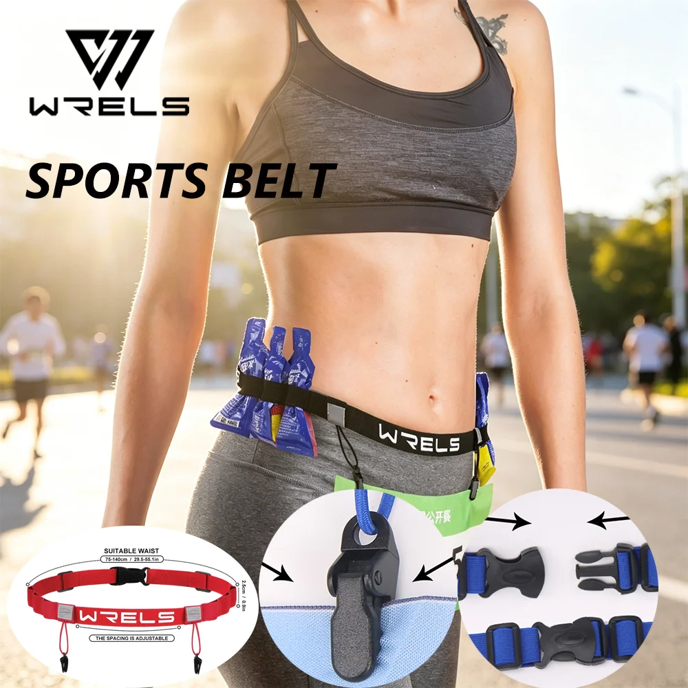 WRELS Nylon Upgraded Number Belt Running Race Number Plate Belt Unisex Triathlon Marathon Multi-function Sports Race Number Belt