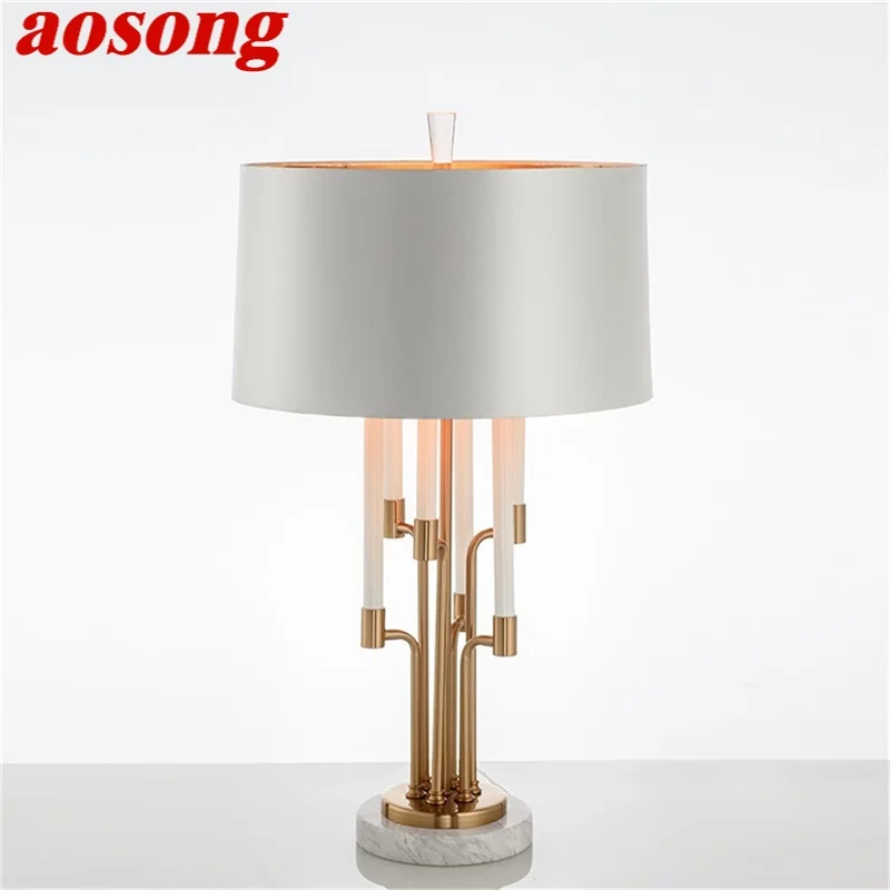 

AOSONG Postmodern Table Lamp LED Creative Luxurious Marble Desk Light For Home Living Room Bedroom Bedside Decor