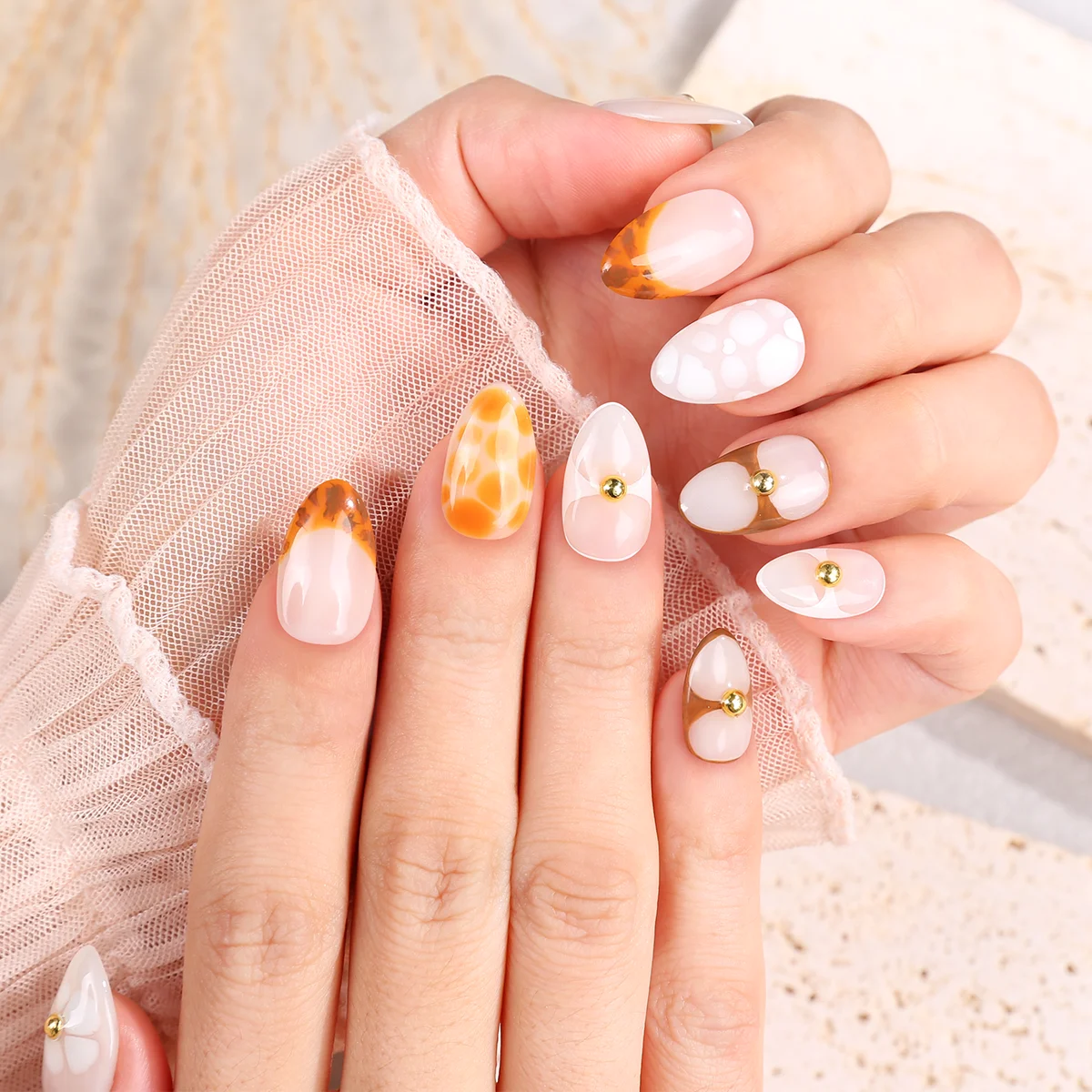 

10PC Amber nail decoration Nail Art Accessorie fake nails nail charms nails press on nails