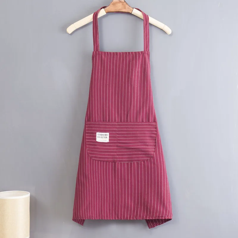 Sleeveless apron for women kitchen household polyester cotton anti-oil work cute fashion adult overalls