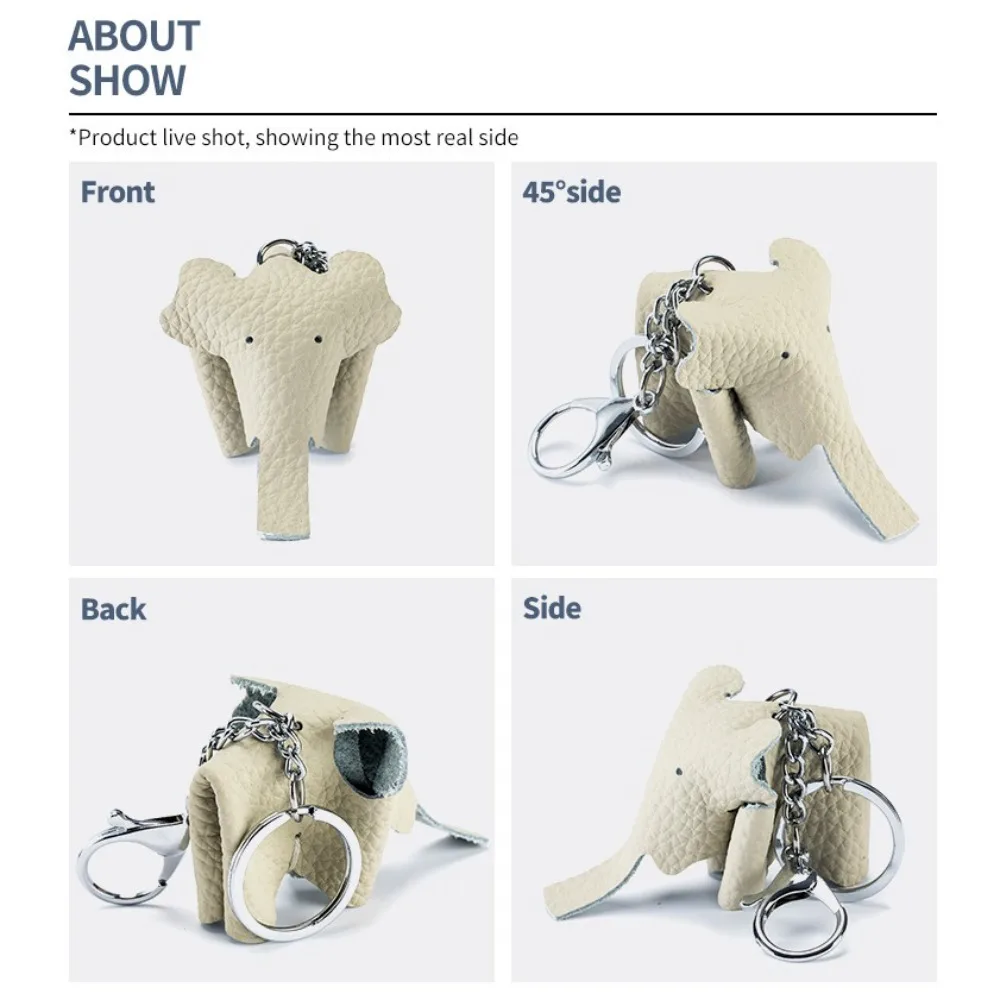 การ์ตูนของแท้หนัง Lucky Elephant พวงกุญแจของขวัญหลายรูปแบบ Key CHAIN ทําด้วยมือ DIY กระเป๋าเป้สะพายหลังอุปกรณ์เสริมกระเป๋า