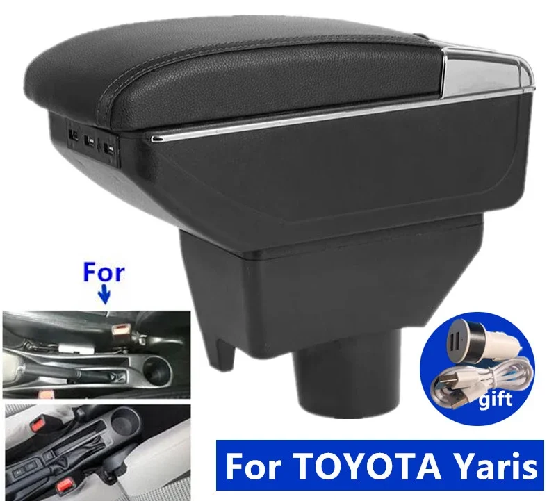 For TOYOTA Yaris Armrest For TOYOTA Yaris Vitz Car Armrest Box Interior Dedicated Retrofit Centre Storage Box Car Accessories