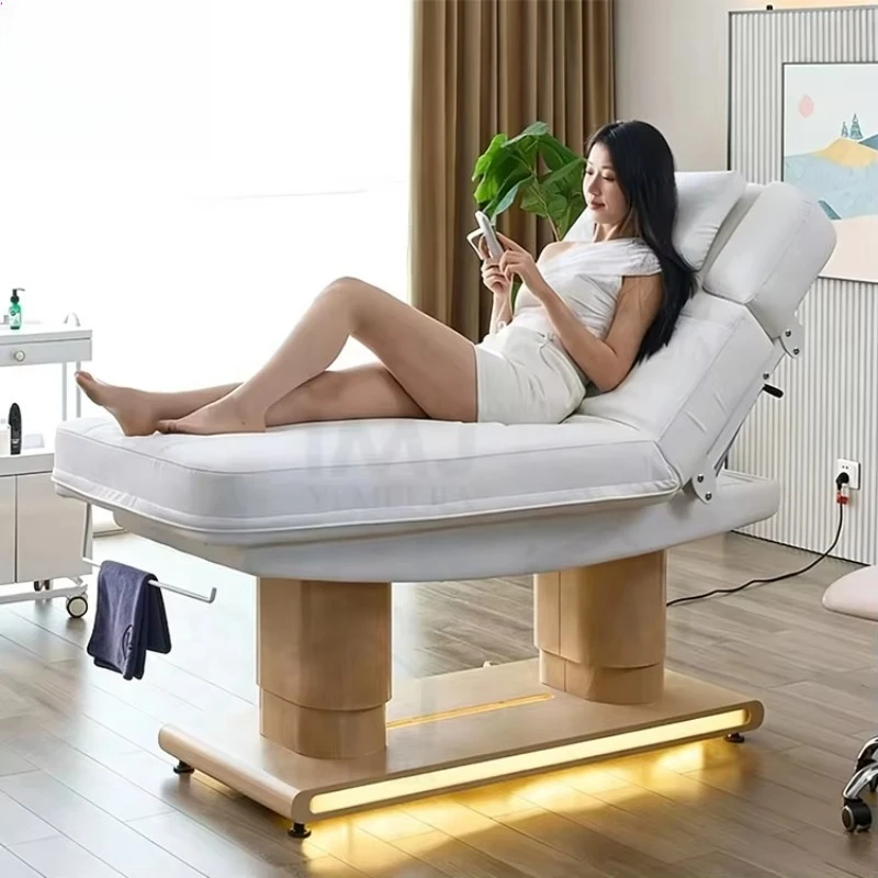 Luxury 4 Motor Eyelash Massage Table Spa Salon Facial Beauty Curve Lash Bed