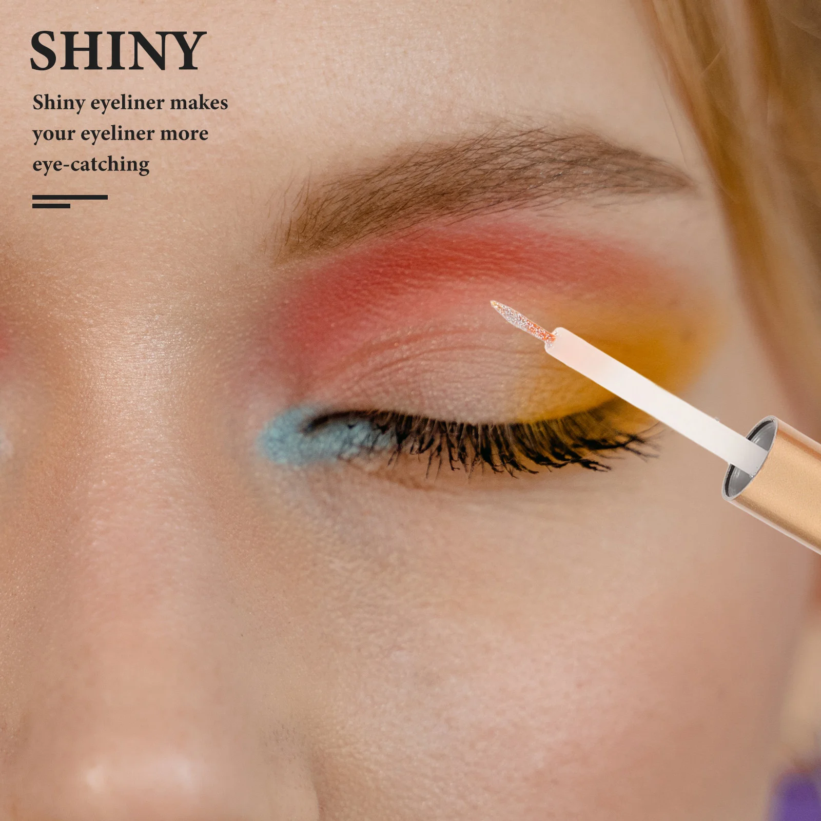 5 個のグリッターリキッドアイシャドウセットシマーアイシャドウスティックハイライターペン特別な機会仮装パーティー用輝く輝き