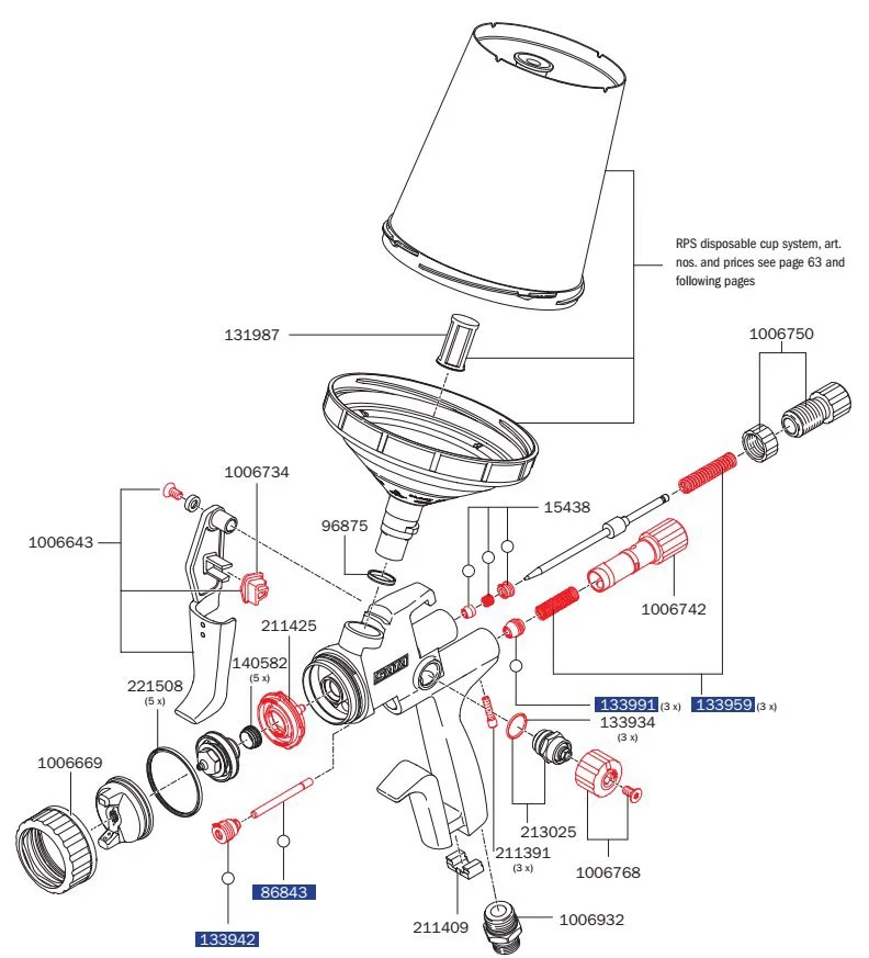 SATAjet 5000 B HVLP PHASER Environmental protection and paint interstellar sense topcoat spray gun is safe and convenient