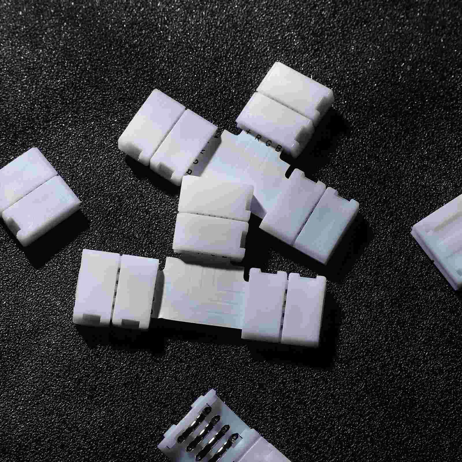 LEDストリップライト用コネクタ,無はんだアダプタ,コーナー形状,4ピン