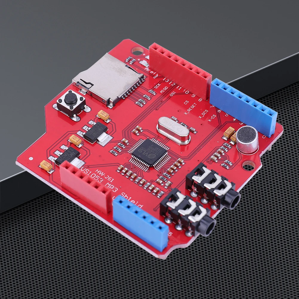 modulo-de-placa-de-desenvolvimento-mp3-com-decodificador-vorbis-aac-wma-midi-porta-mic-decodificador-codec-vs1053-com-slot-para-cartao-tf-para-arduino-mega