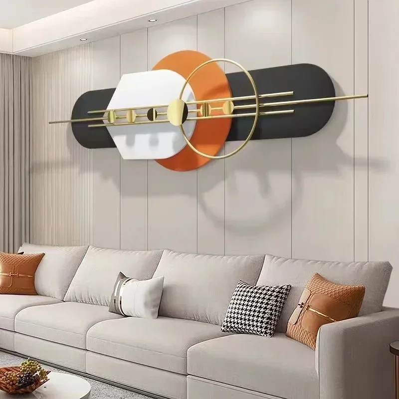 150x46 سنتيمتر بالجملة دروبشيبينغ المنتجات 2023 الجدار الديكور غرفة المعيشة أريكة التلفزيون خلفية جدار معدني الإبداعية الحديد معلقة #5