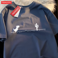 Network Malfunction Little Dinosaur Man T Shirts Casual Breathable T-Shirt Oversize Summer Cotton Hip Hop Street Half Sleeve