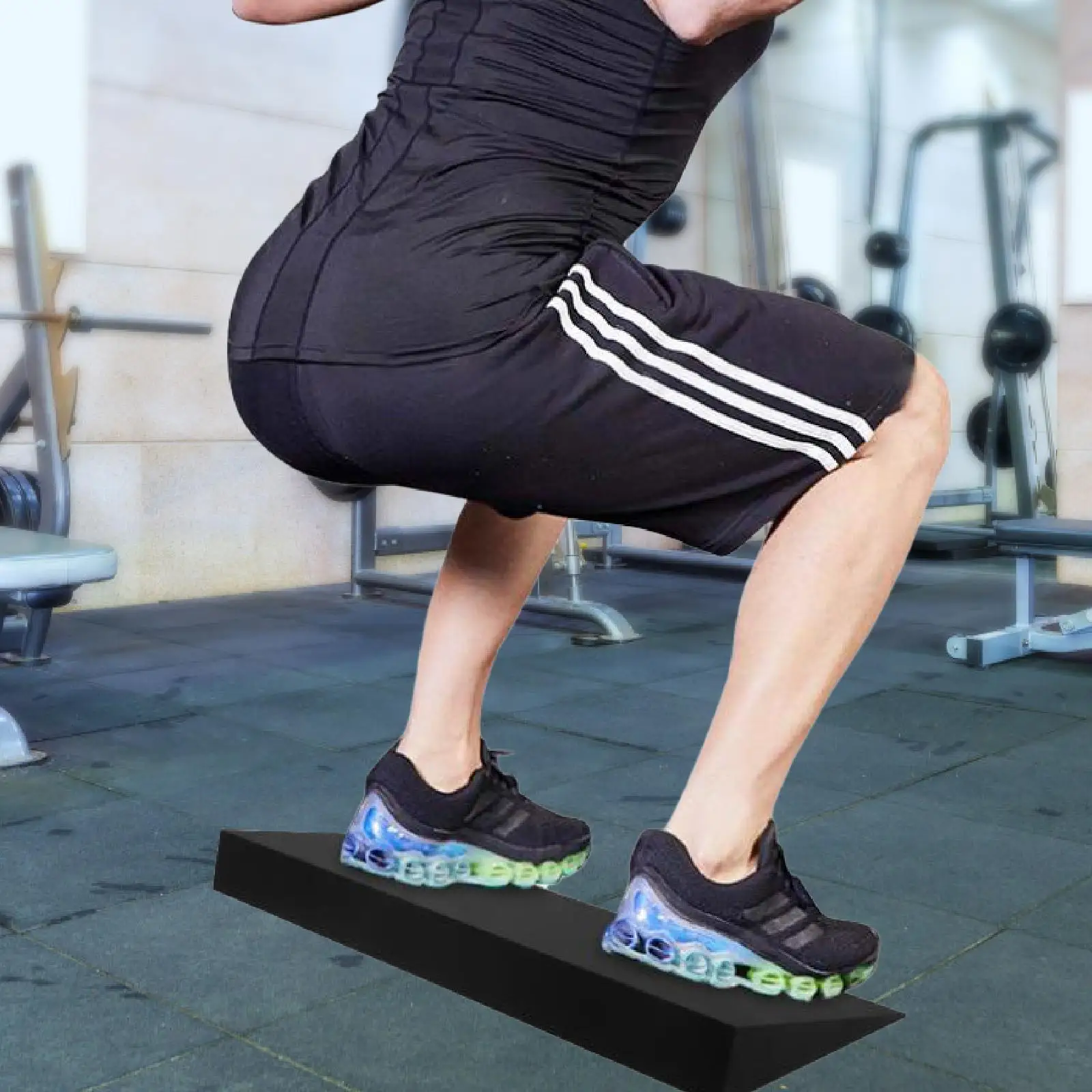 Keilblock, erhöhte Rückenstütze, leichter EVA-Schaum, rutschfestes, schräges Brett, Wadenstrecker für das Training