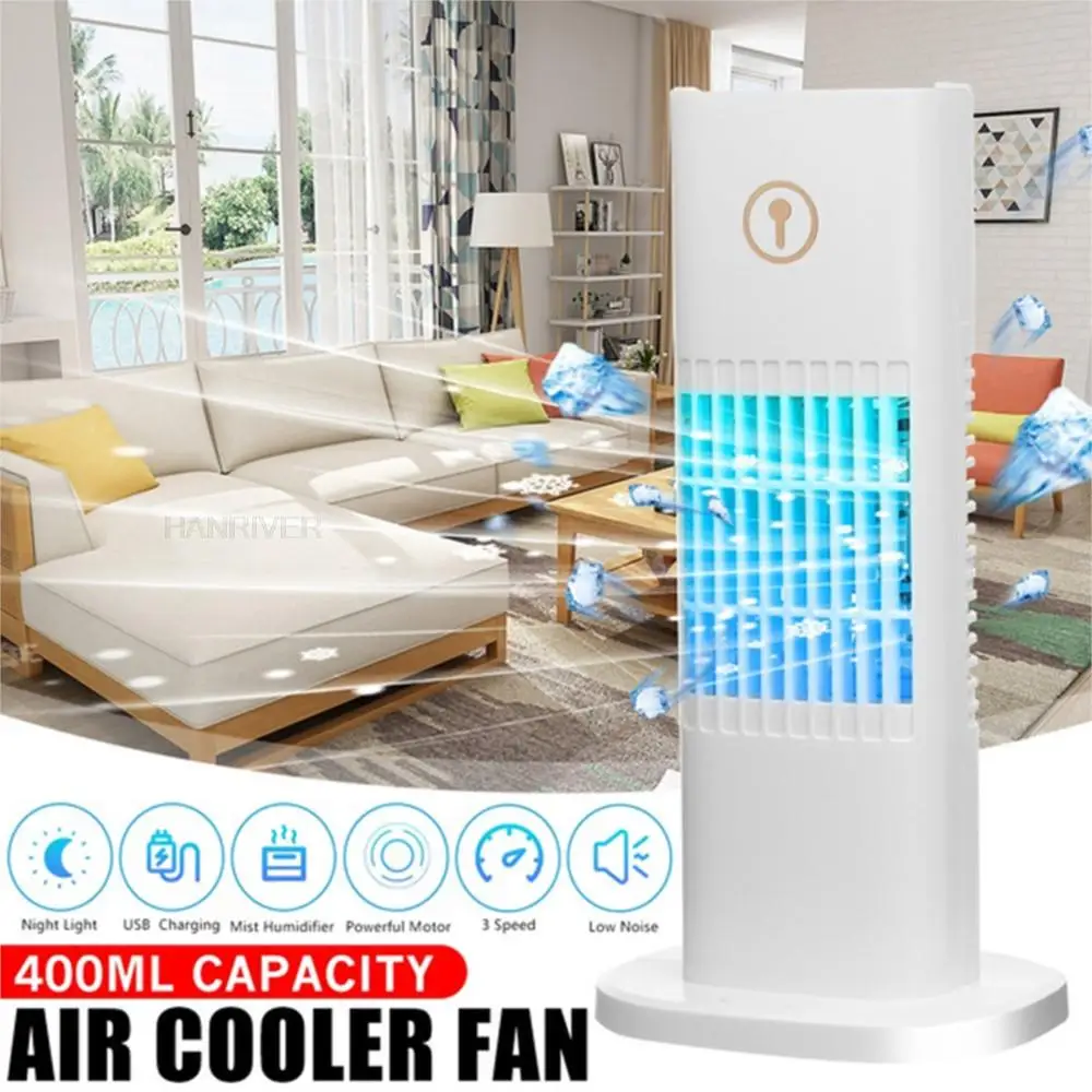 Aire acondicionado de bajo ruido para el hogar, humidificador de refrigeración multifuncional, enfriador portátil USB, ventilador de escritorio