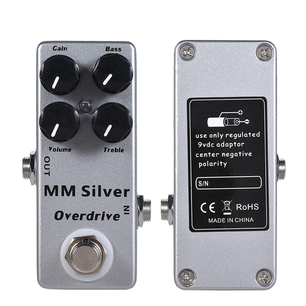 MOSKYAudio MM Silver Electric Guitar Overdrive Effect Pedal Full Metal Shell True Bypass plexi Distortion pedal