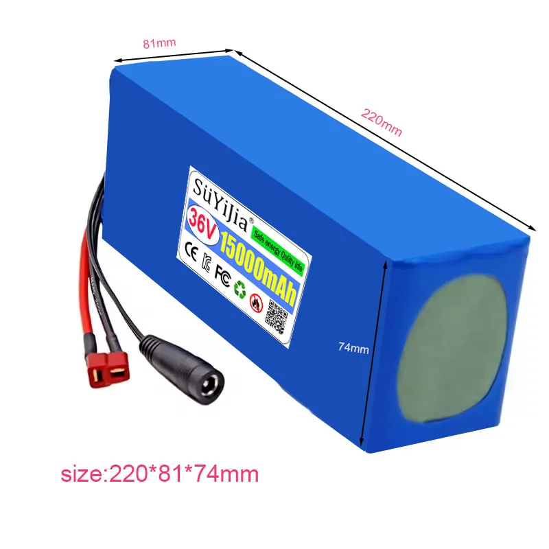 New 21700 10S3P Lithium Ion Battery 36V 15000mAh 1000W Power Tool Battery Outdoor Backup Battery with 50A BMS, 42V 2A Charger