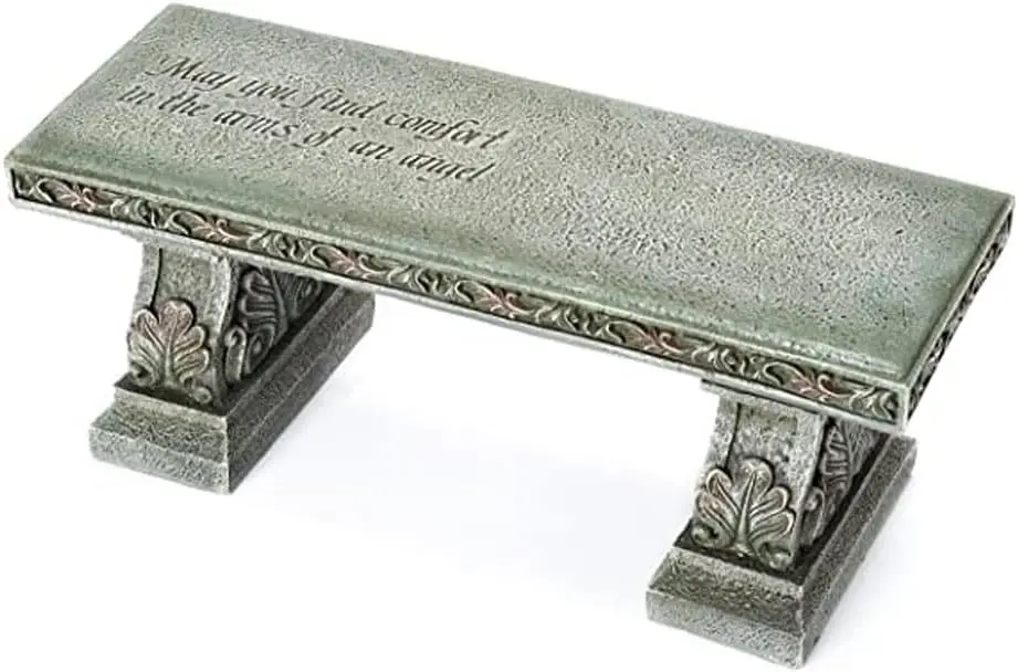 

Memorial Bench with Verse Inscribed on , 15.25-Inch, Resin, Small Banco plegable portatil Poop stool Stools ottomans Benches