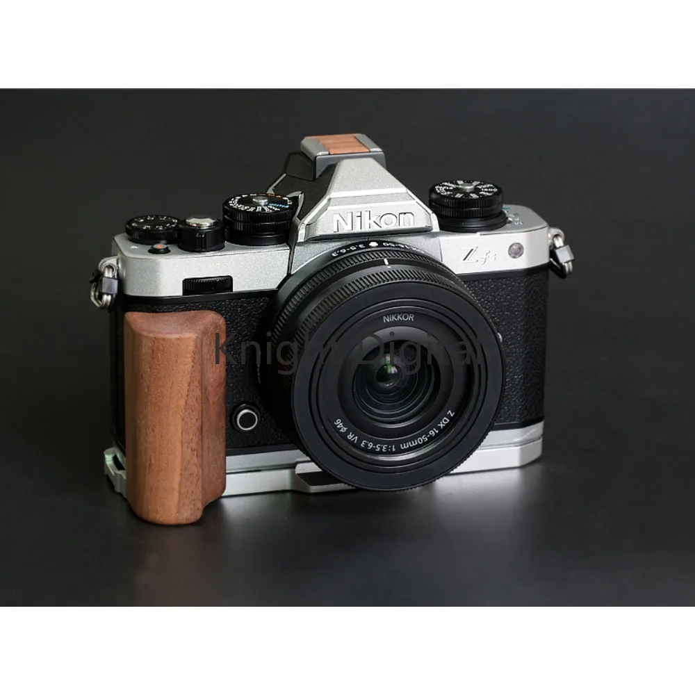 Wooden Quick Release L Plate Base Hand Grip for Nikon ZFC Z-fc  Bracket Tripod Digital Camera Arca-Swiss RSS Photography Studio