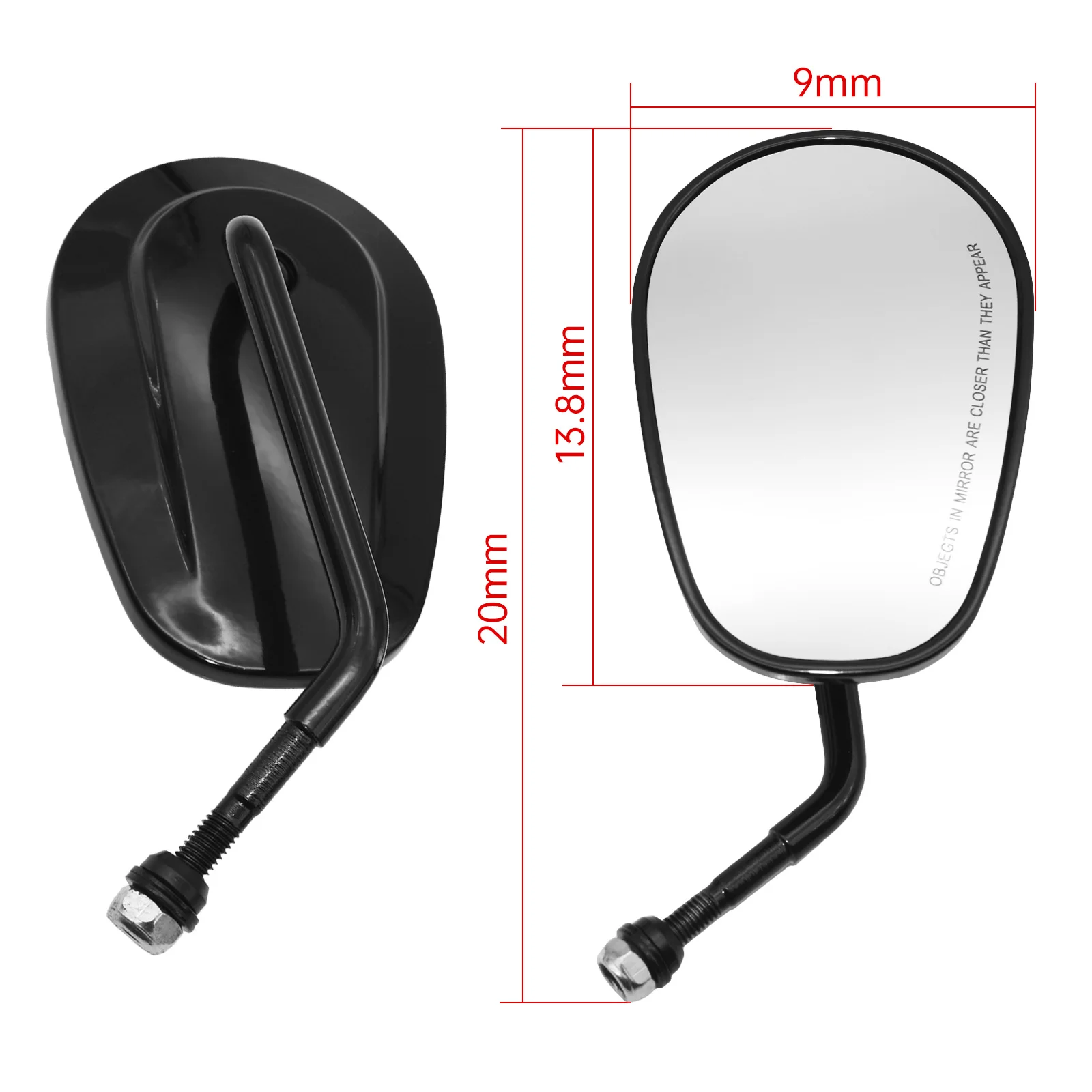 2Pcs/Pair Motorcycle Rearview Side Mirror For Harley Davidson Dyna Sportster Softail Touring Electra Glide Ultra Street Glide