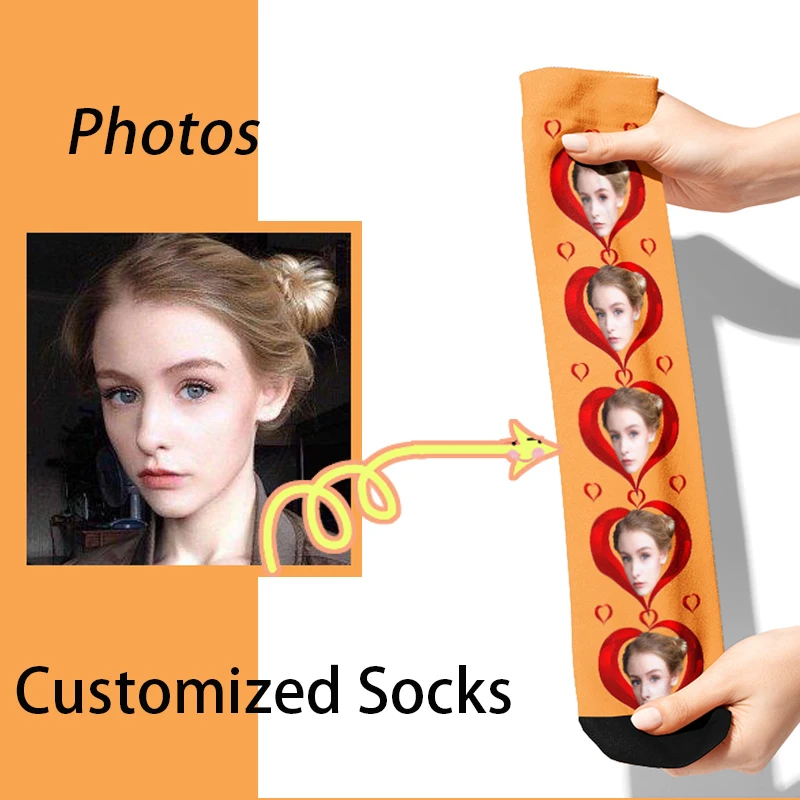 

Индивидуальные креативные носки для лица, модные, романтические, сделай сам, новые подарки, лучшие подарки для семьи, друзей и пар.