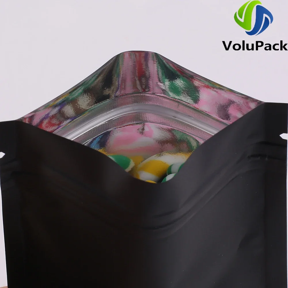 Custom Mylar Bags Printed  Aluminum Foil  Ziplock Product  Packing Pouch, Reusable Heat Sealable Flat Business Packaging  Bag