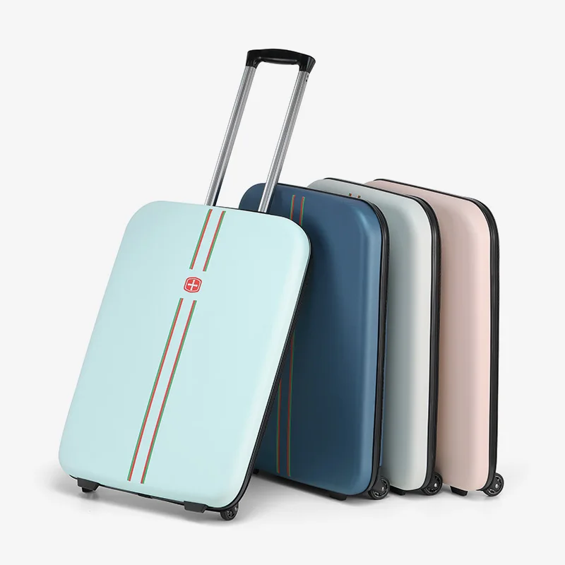 

2023 New Folding Suitcase Women's One-way Wheel Trolley Case 20 Inch Boarding Case Men's 24 Inch Portable Travel Case