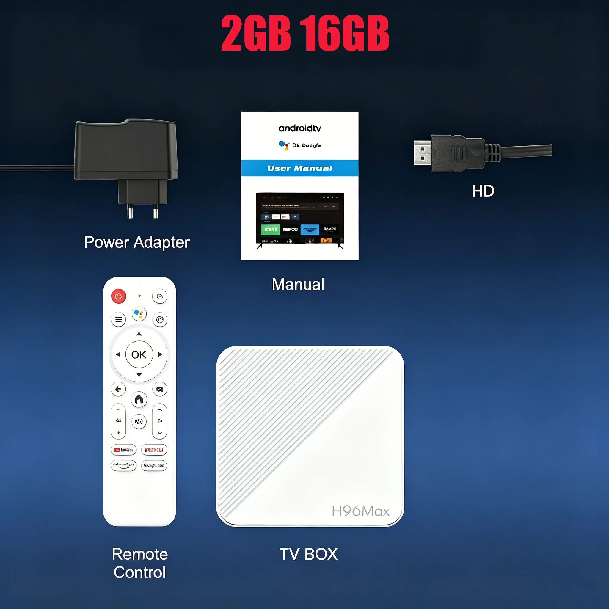 H96 MAX H313 Smart TV Box Android 14 TV Box 4K@60fps 100M/LAN Dual Wifi6 BT5.0 Google Voice Assistant Media Player Set Top Box