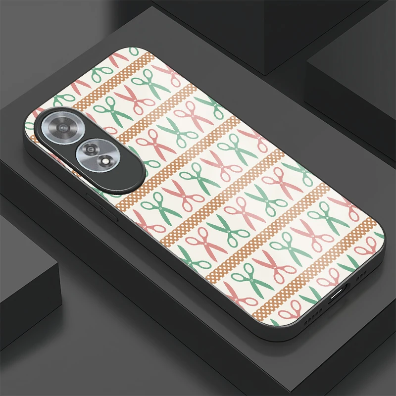 Funda de teléfono para OPPO A60 4G A55 A54S A54 A53S A53 A73 5G A72 A58 A57S A57, funda de silicona con patrón de botones de dibujos animados a prueba de golpes