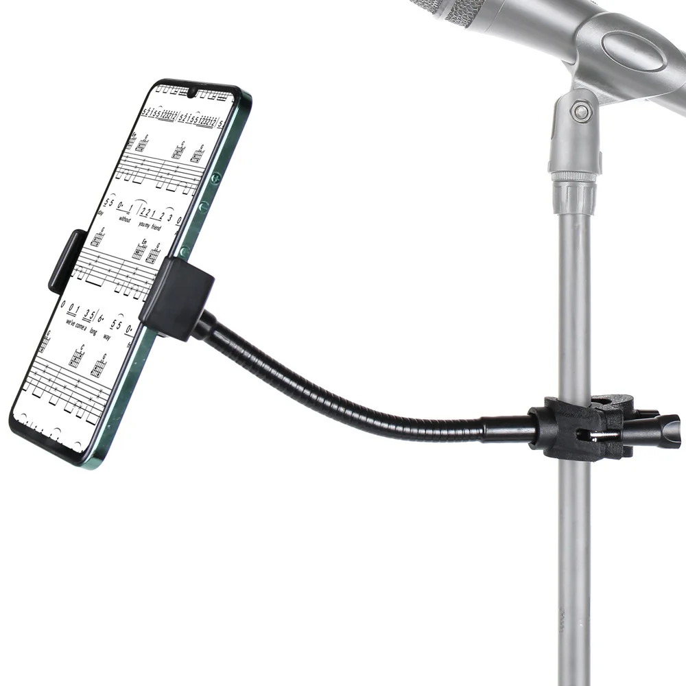 Penyangga Ponsel untuk Mikrofon, Hands-Free, Fleksibel, Multifungsi, Dudukan Ponsel Panjang untuk Mikrofon/Smartphone