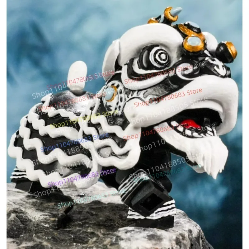 MOC Bouwstenen Mini Figuren Chinese Festival Leeuwendans Cartoon Animatie Accessoires Decoratieve Assemblage Model Speelgoed Geschenken