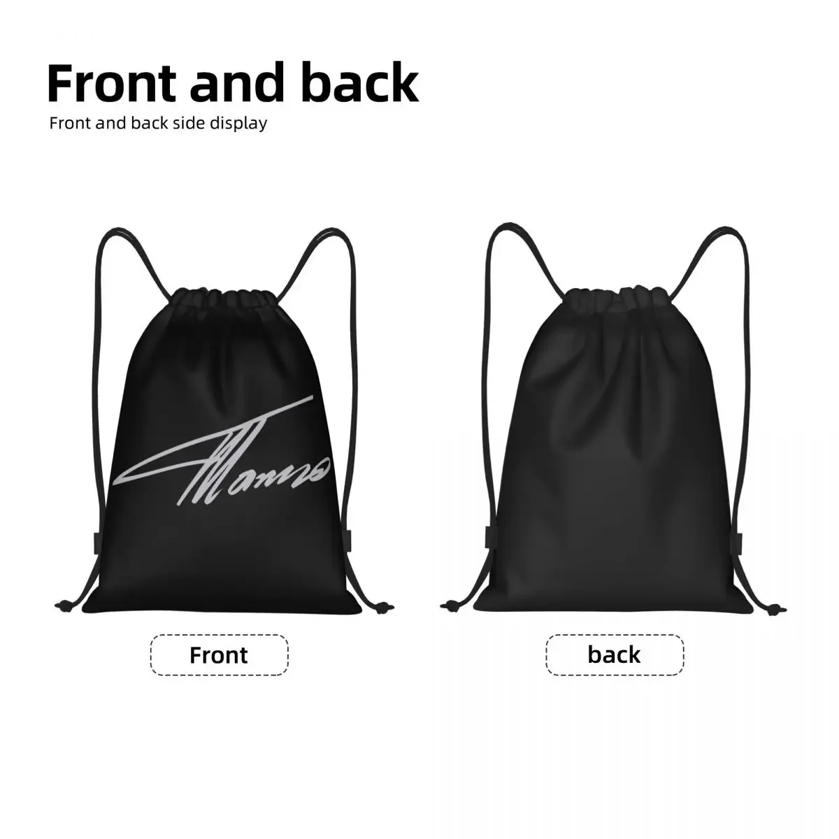 Gray Alonso Sports Car Drawstring Backpack Sports Gym Bag for Women Men Fernando Motorcycle Training Sackpack