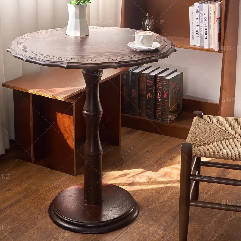 

Переговоры круглые столы для кафе Боковые кофе Десертный магазин Проживание для кафе Столы для проживания в семье Деревянная мебель для кафе La Table Basse MHKFZ