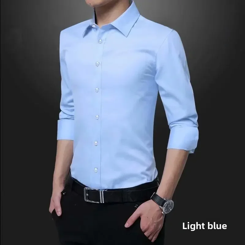 Frühling Herbst Herren Langarm weißes Hemd trend ige Business Slim Fit koreanischen Stil lässig profession elle Herren Bluse