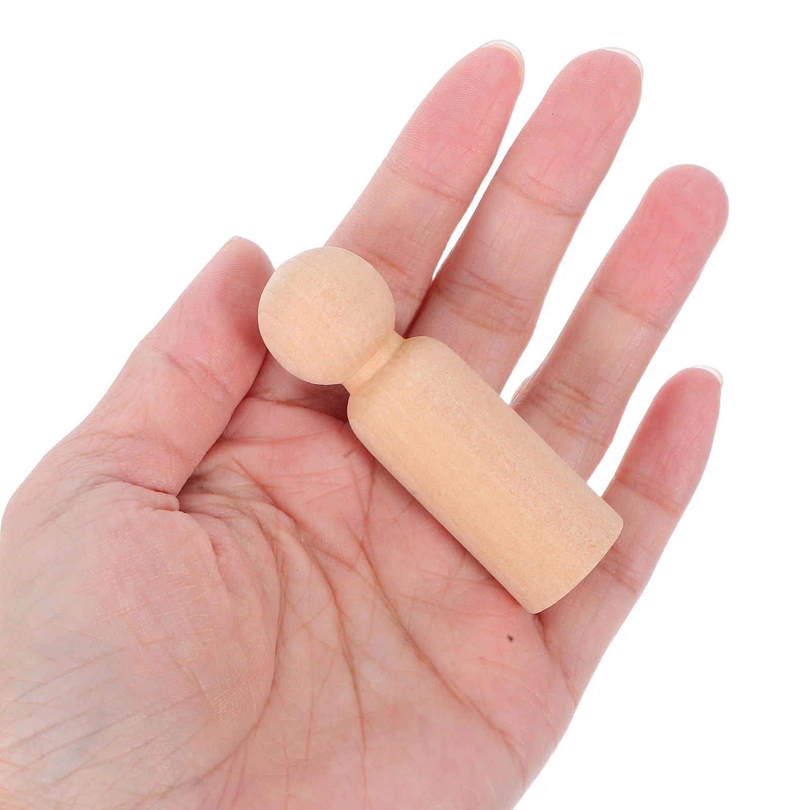 

10pcs Wooden Peg Unfinished Diy Craft Kits Natural Wood Painting Projects Home Decor Diy Wooden To Paint