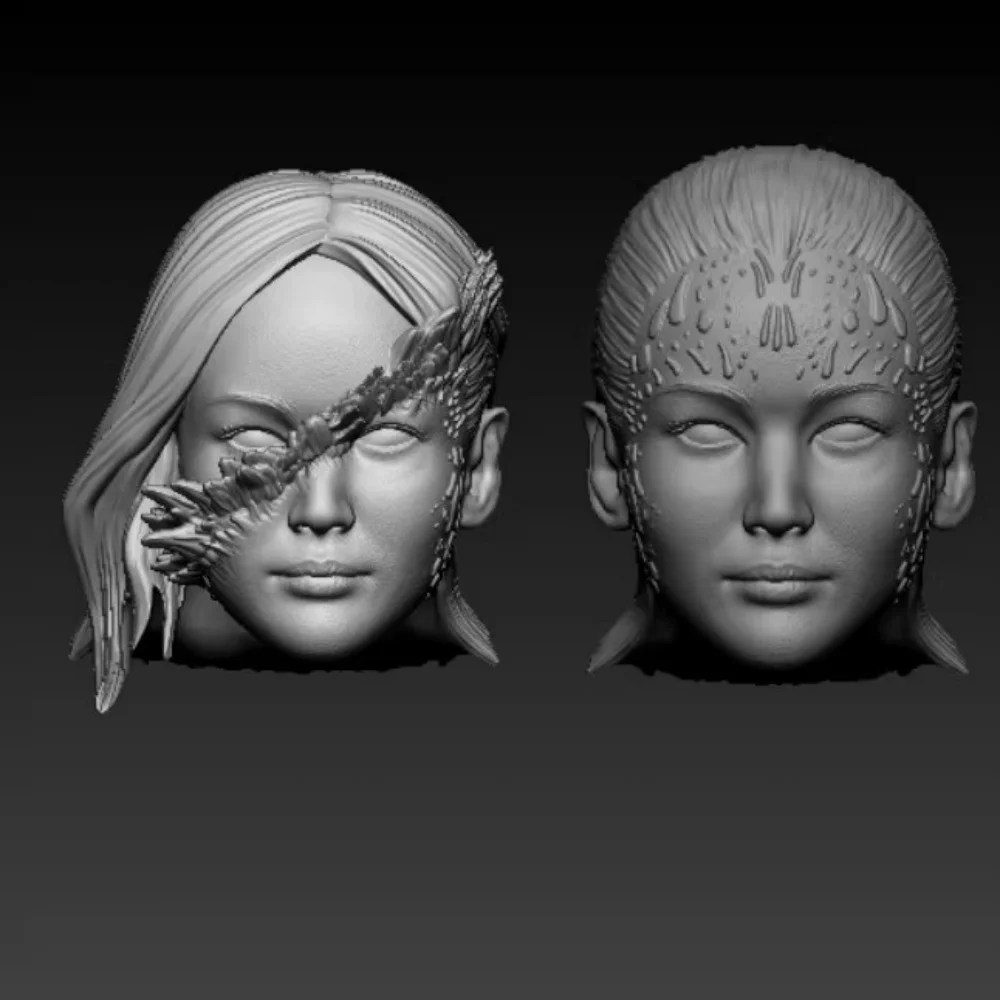 【30days Made】Pre-sale 1/12 Scale Female Soldier Anti-hero Mutant Raven Unpainted Head Sculpt Accessories For 6'' Action Figure - view 2