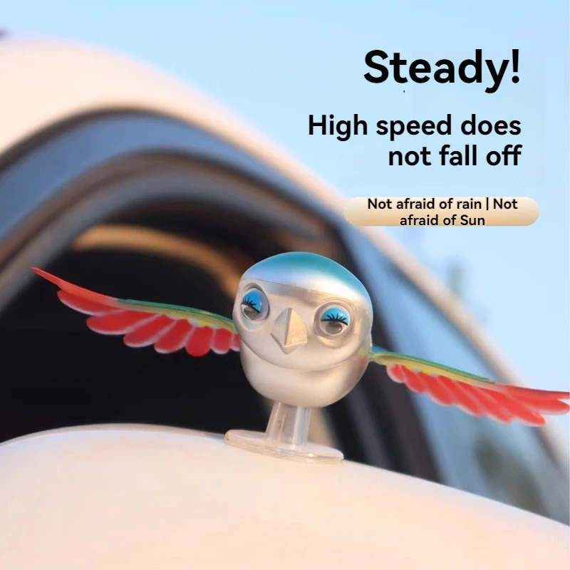 1Pc Little Bird Flight Companion Creative Decoration for Motorcycles And Cars - Unique Styling Accessory Suitable for BMW Audi