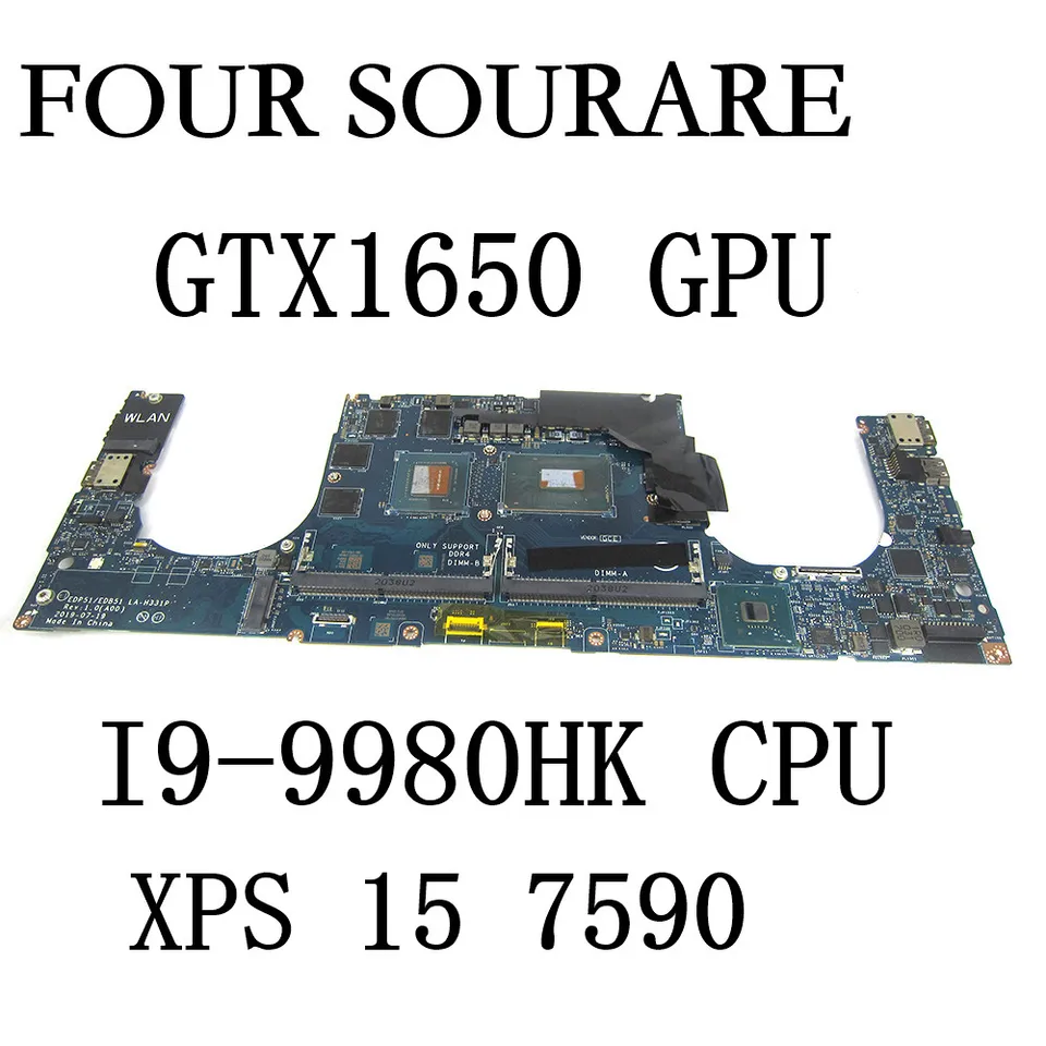 For Dell XPS 15 7590 Laptop Motherboard with I9-9980HK CPU and