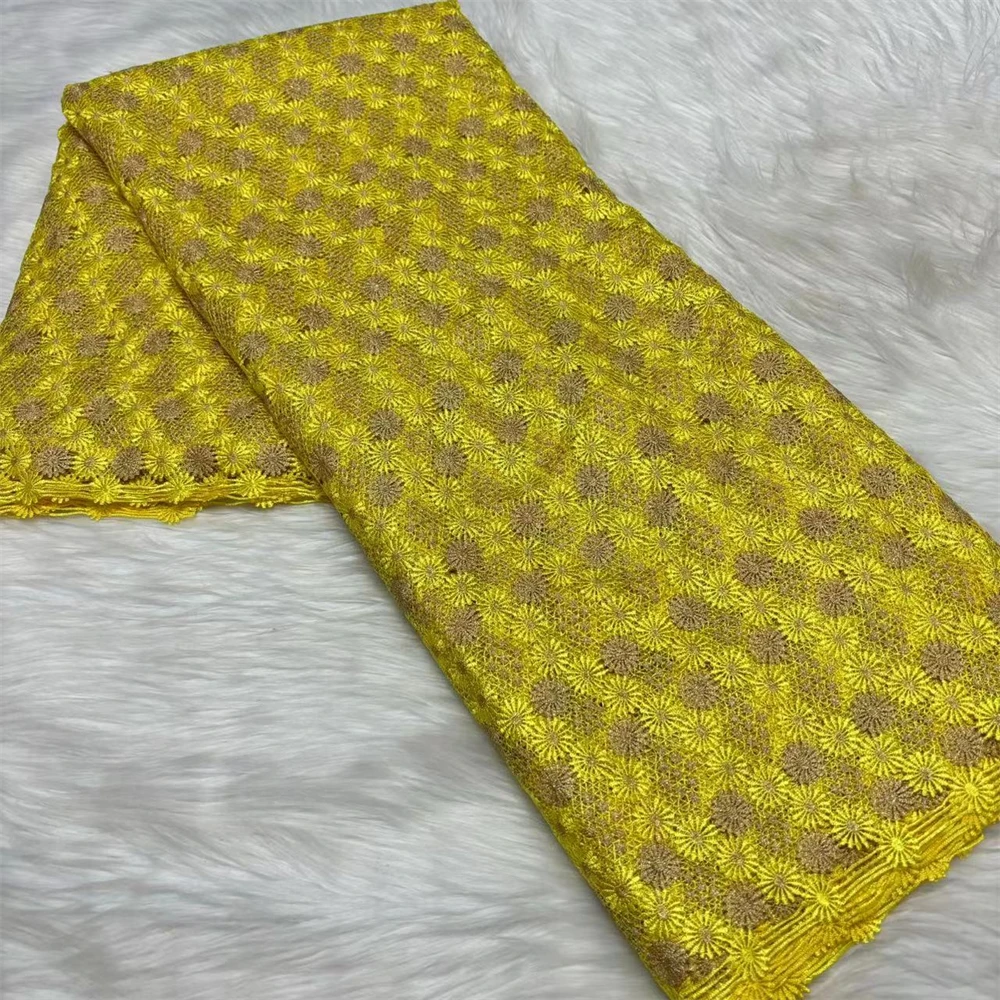 

Африканское кружево, высокое качество, шнур, кружевная гипюровая ткань для женщин, праздничное платье, 5 ярдов, гипюровая кружевная ткань с вышивкой