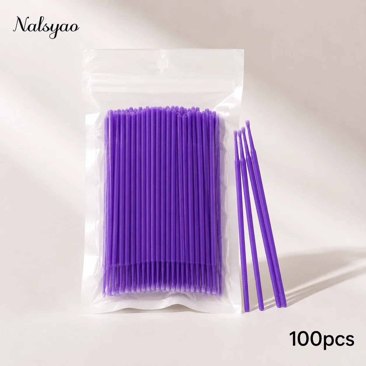 CNKESS 100PCS Eyelash Brushes Cotton Swab Micro Individual Eyelashes Microbrush Removing Cleaning Lash Extension Accessories