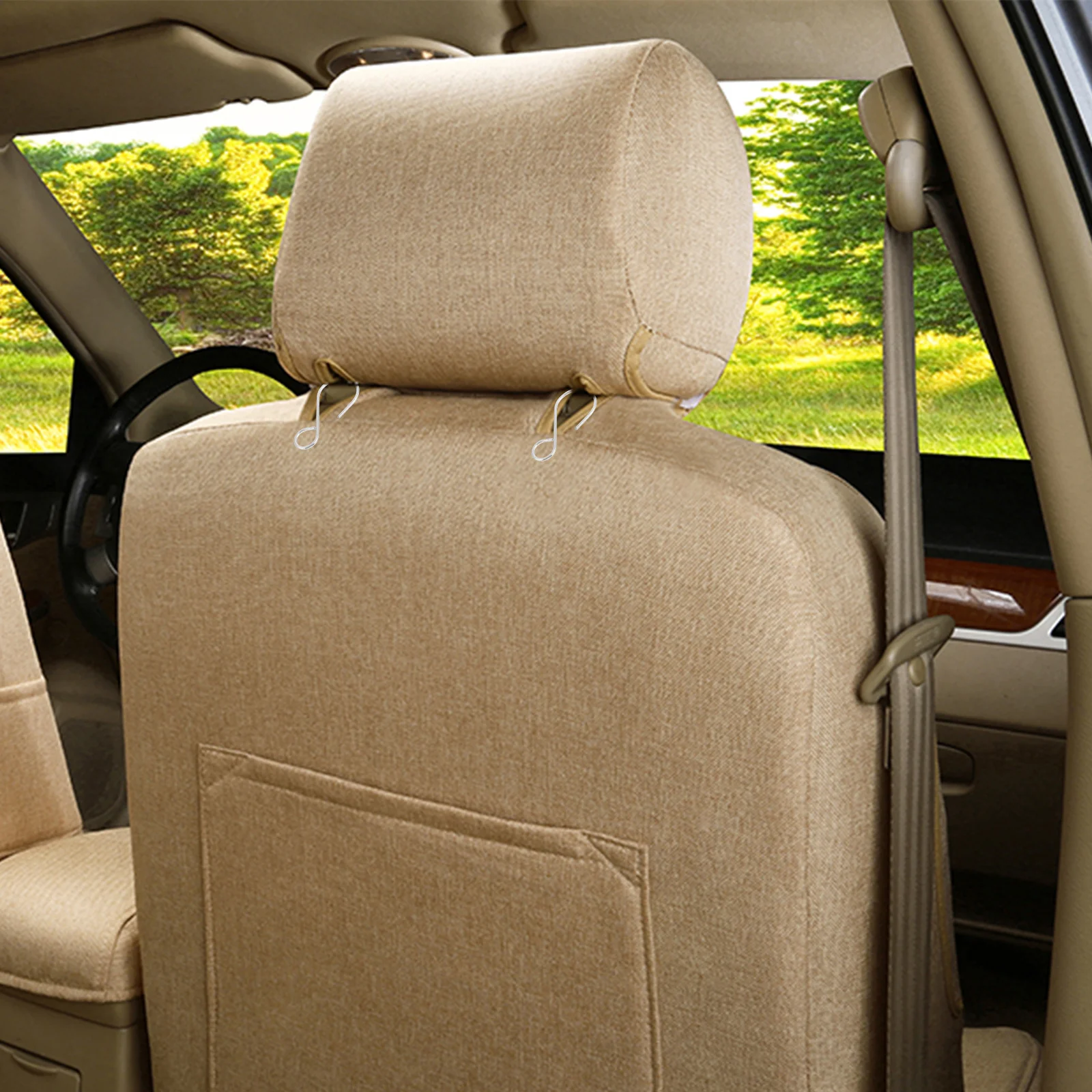 

100Pcs S Hooks Car Seat Cover Fixing Metal Hooks Quick Installation Car Seat Cushion Accessories Headrest Cover Hanger