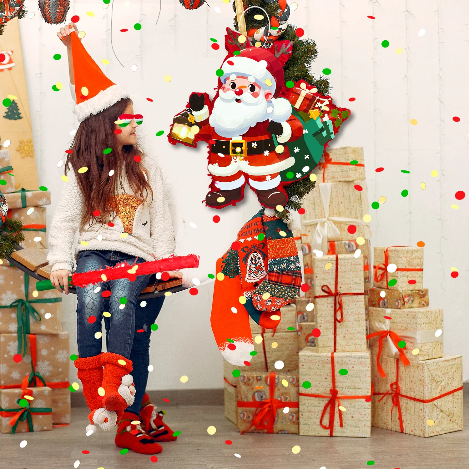 4 stuks Kerstman Piñata Bundel - Party Games At Christmas recensie en prijs