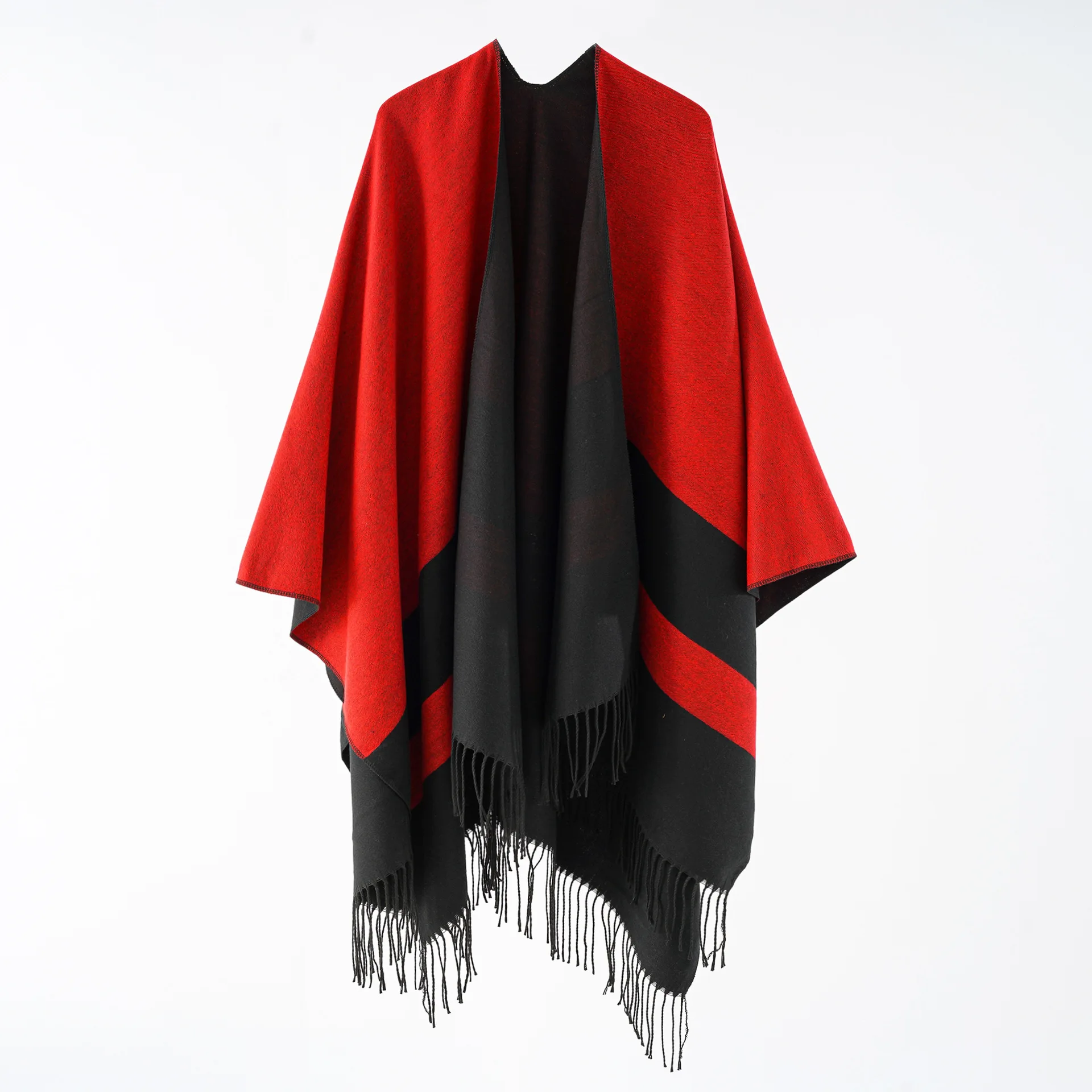 A lady\'s shawl, imitation cashmere, split scarf, cape to keep warm, and a double-sided shawl over lady Tzitzit