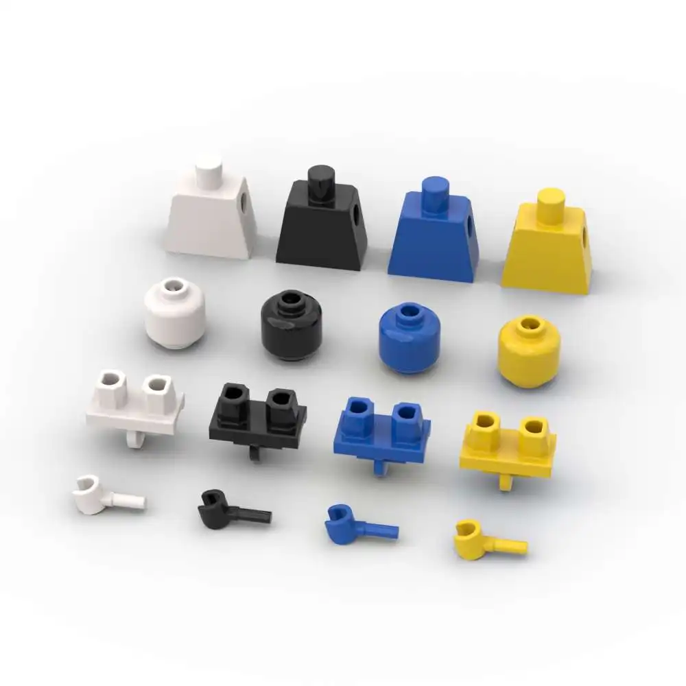 MOC – accessoires de figurines 970c00, Kit de blocs de construction 3626 983 973 971, partie du corps, Puzzle, briques à particules, jouet pour enfants, cadeau, 10 pièces