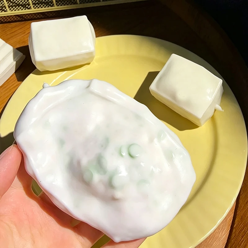 Knuspriges Tofu-Quetschspielzeug, Crunchy Squishies, Quetsch-Stressball, ASMR Anti-Stress-Entspannungsspielzeug, Handgeschenk für Erwachsene – Detail 4