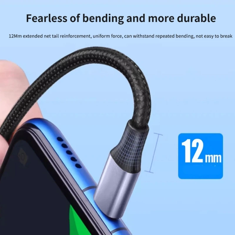 High Speed Type C to Micro USB Cable Reliable Data Transmission Suitable for Phones Tablets Fast Charging Data Transfer