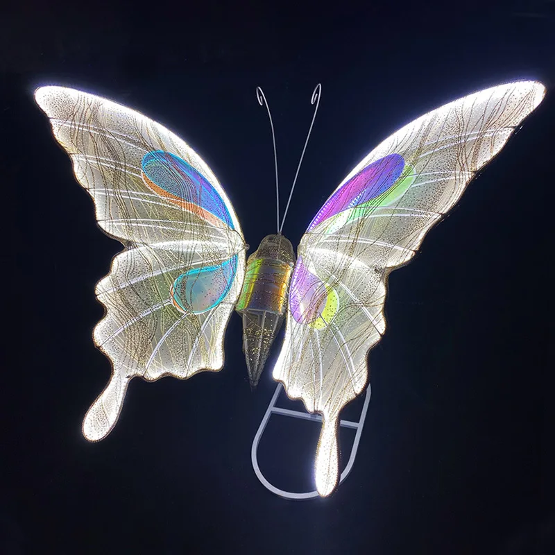 Led Electric Luminous Butterfly Lights Road Guide Lighting Butterfly for Party Wedding Decor Wedding Background Decorative Props