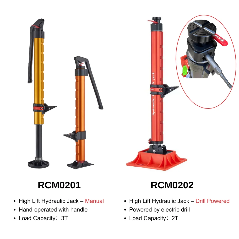 Portable Manual Hydraulic Jack Aluminum Alloy High Lift Long Recovery Tool for 4x4 Off-Road SUV